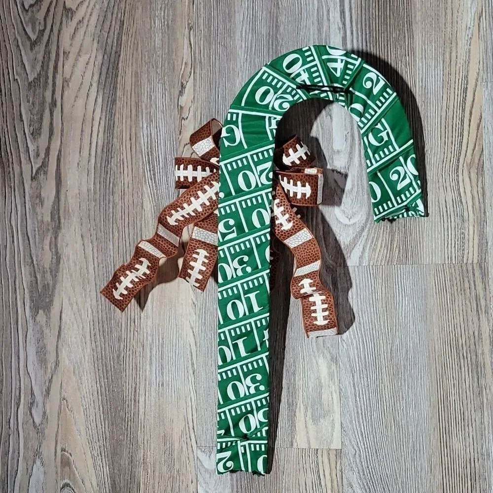 Football Candy Cane Wreath Winter Christmas Wreath